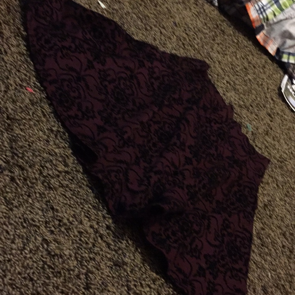 Black and purple skirt